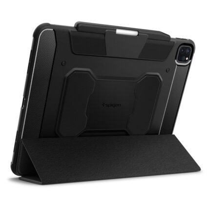 Spigen Rugged Armor Pro طراحی شده برای iPad Pro 13 اینچی قاب (2024) M4 با مداد نگهدارنده - مشکی - ارسال فوری امروز
