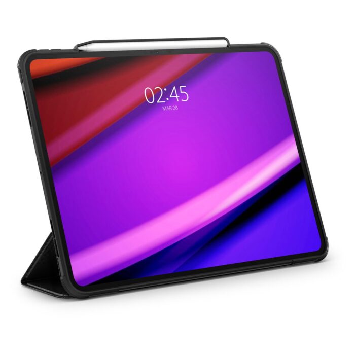 Spigen Rugged Armor Pro طراحی شده برای iPad Pro 13 اینچی قاب (2024) M4 با مداد نگهدارنده - مشکی - موجود با تخیف