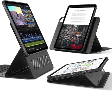 قاب ESR برای iPad Pro 13 اینچ مدل M4(2024) – قاب چرخشی iPad Pro 13 با پوشش مغناطیسی قابل جدا شدن، پایه قابل تنظیم در حالت پرتره/لنداسکیپ با نمایشگر برجسته، ۹ زاویه ایستاده، سری Shift، رنگ مشکی کاور آیپدپرو 13 مدل شیفت مگنتیک ESR Shift Magnetic Case for iPad Pro 13 20241